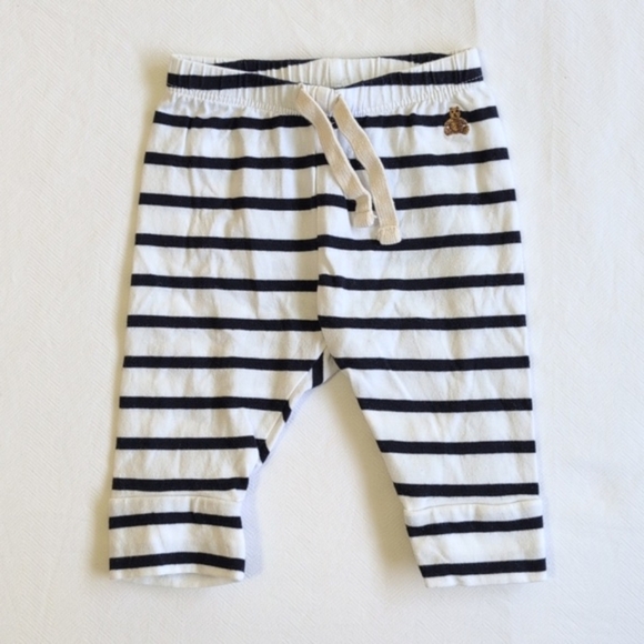 babyGap striped cotton brannan bear joggers pants 0-3 months baby boy - Picture 1 of 5